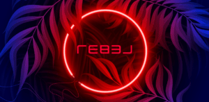 Rebel Interactive Group Logo in neon red light