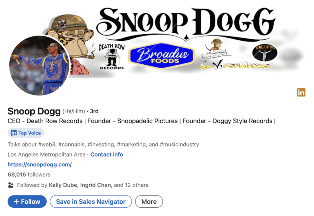 Snoop Dogg Joins LinkedIn: How A Brand Evolves With Its Audience - Rebel  Interactive Group